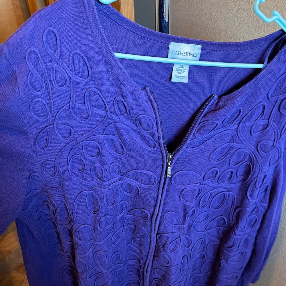 3x zip front cardigan